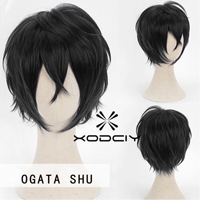 Anime Cosplay Kiss - Engage Kiss Ogata Shu Peruk Siyah