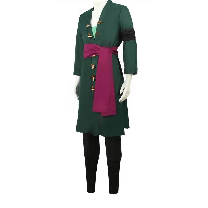 Cosplay Anime Zoro - Anime Roronoa Cosplay Kostüm Üniforma Yeşil