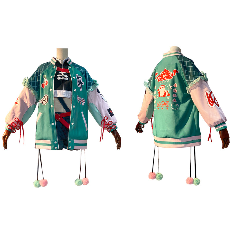 Anime Cosplay 2026 - Yeşil Bomber Ceket Hao Kore De