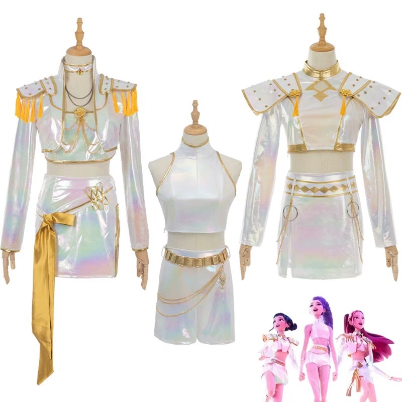 Anime Cosplay Mujer - Cosplay Kostüm PU Deri Beyaz Şarkı