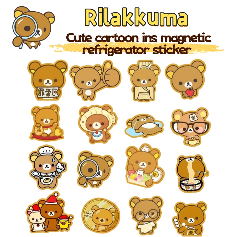 Anime Cosplay Instagram - Rilakkuma çizgi film anime manyetik buzdolabı