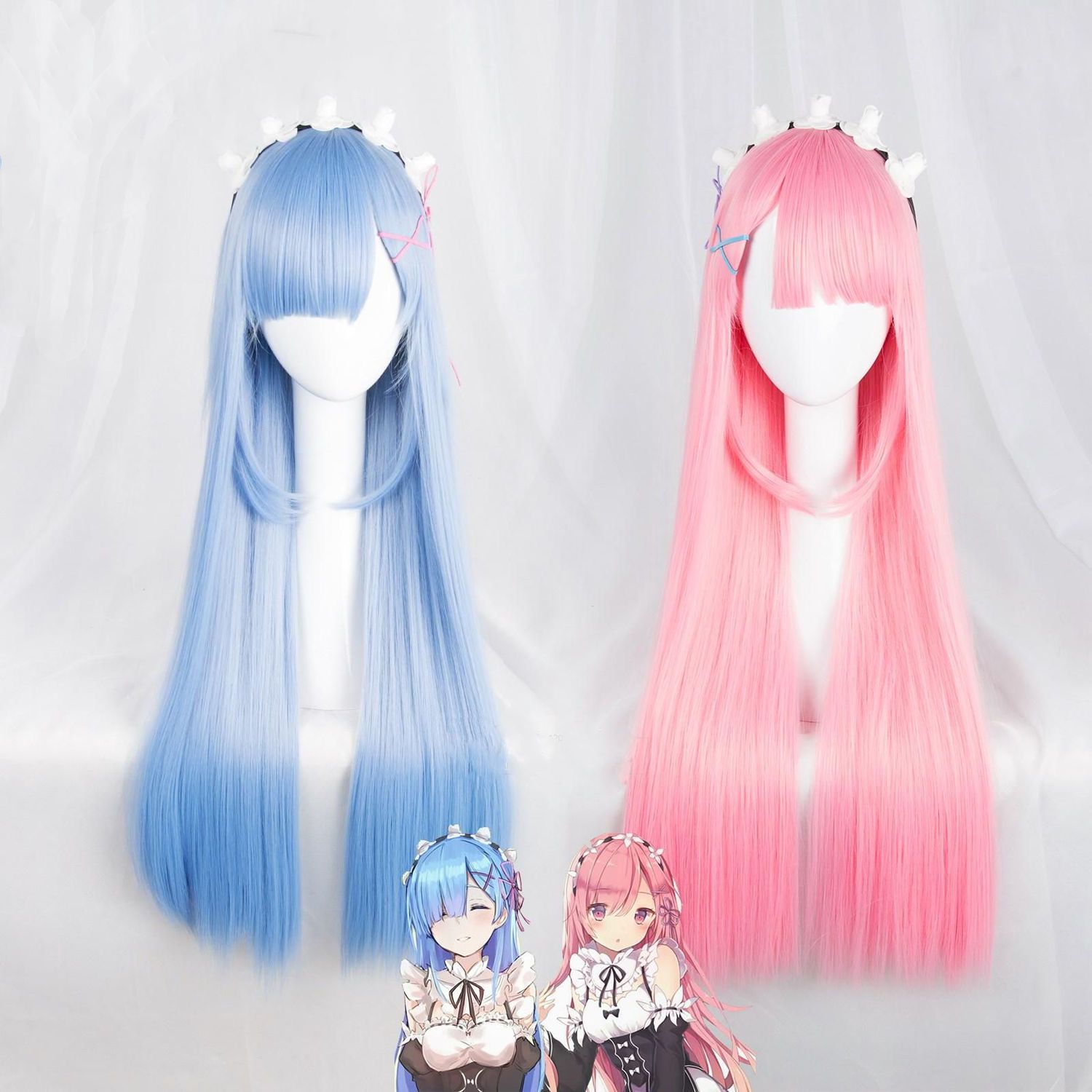 Re Zero Ram & Rem Cosplay Peru - Re Zero Rem Wig incelemesi ve fiyatı