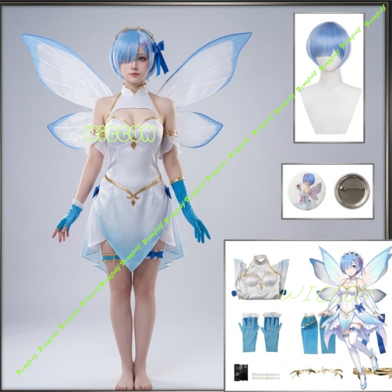 Re Zero Rem Çiçek Perisi Cospl - Re Zero Rem Wig incelemesi ve fiyatı