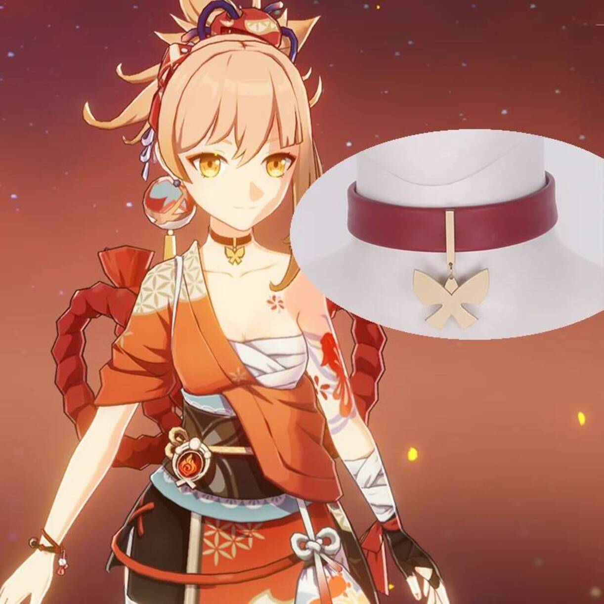 Oyun Genshin Impact Yoimiya Ko - Queen Anime Cosplay incelemesi ve fiyatı