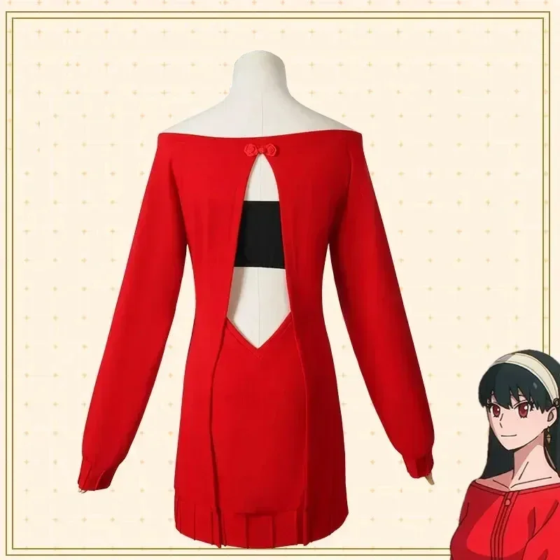 Yor Forger Cosplay Uzun Kırmız - Anime Cosplay Yor Forger incelemesi ve fiyatı